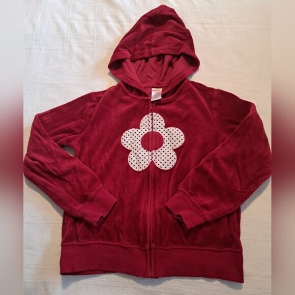 Gymboree girls size 7-8 red velour jacket & skirt long sleeve shirt, VGUC - Picture 7 of 12